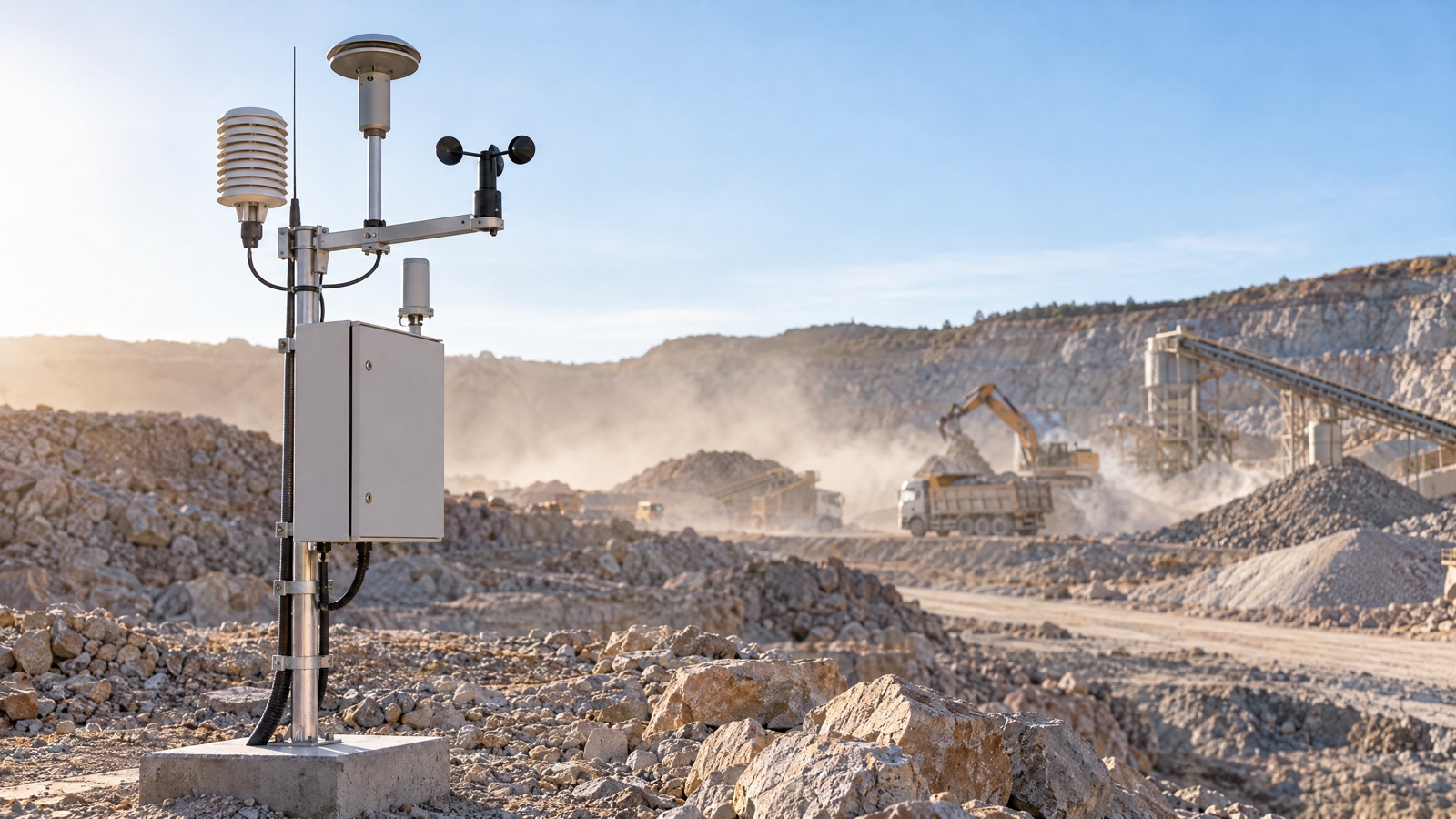 Illustrative editorial visual: Editorial air-monitoring context for Dust and Particulate Monitoring Systems in Saudi Arabia.